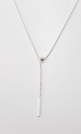 שרשרת כסף כדור עם תלי פס 1X10 מ"מ