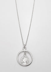 שרשרת כסף מעגל החיים עם מטבע רומי 14 מ"מ