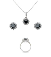 LADY D סט תכשיטי כסף