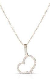 תליון זהב צהוב ויהלומים בצורת לב 7P6565Y