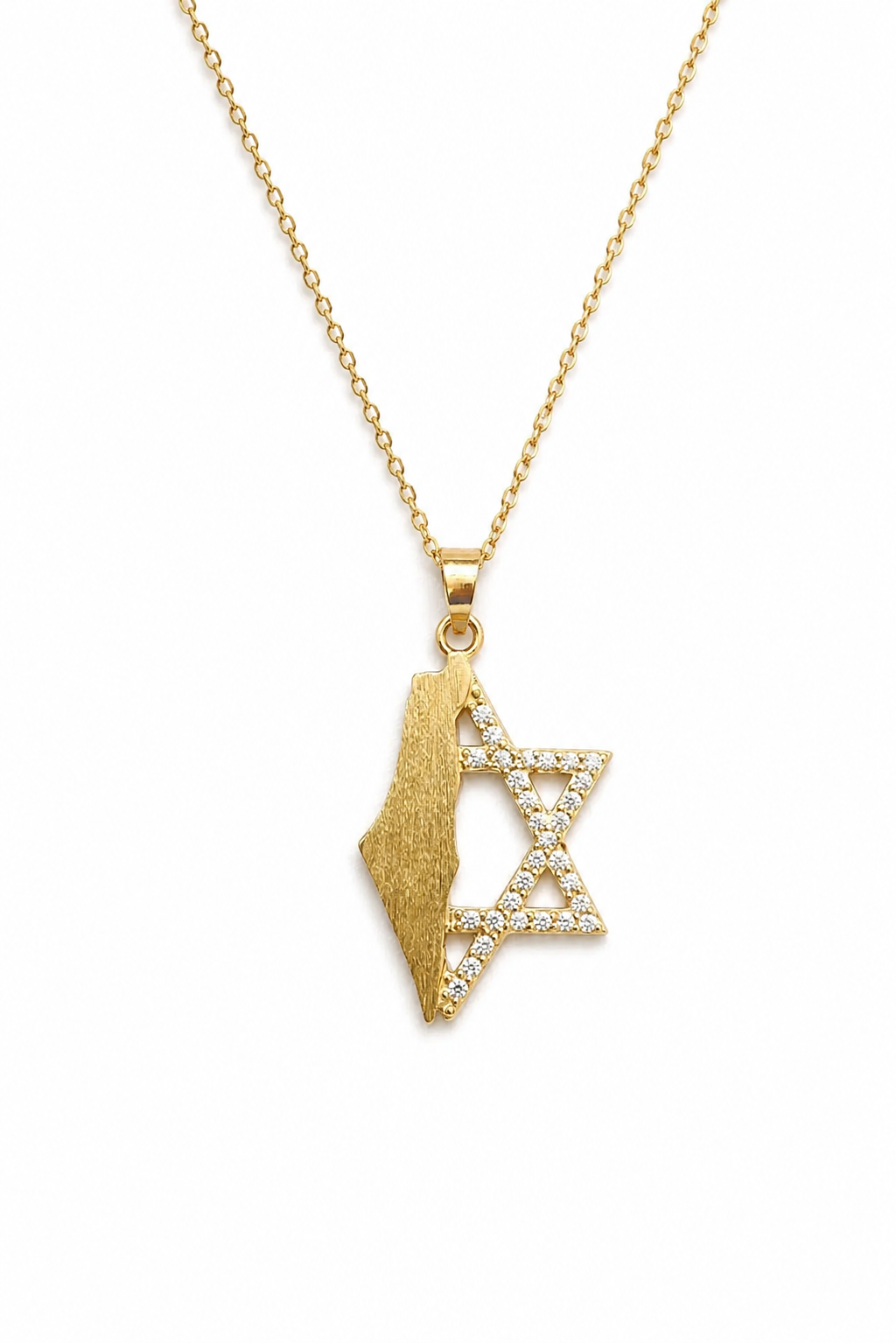 תליון מגן דוד ומפת ישראל