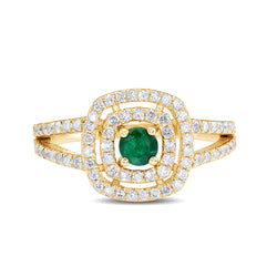 אורנלה טבעת זהב  עם יהלומים ואבני חן