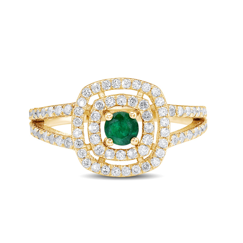 אורנלה טבעת זהב  עם יהלומים ואבני חן