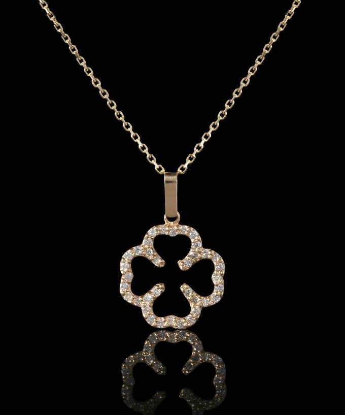 תליון זהב  משובץ יהלומים